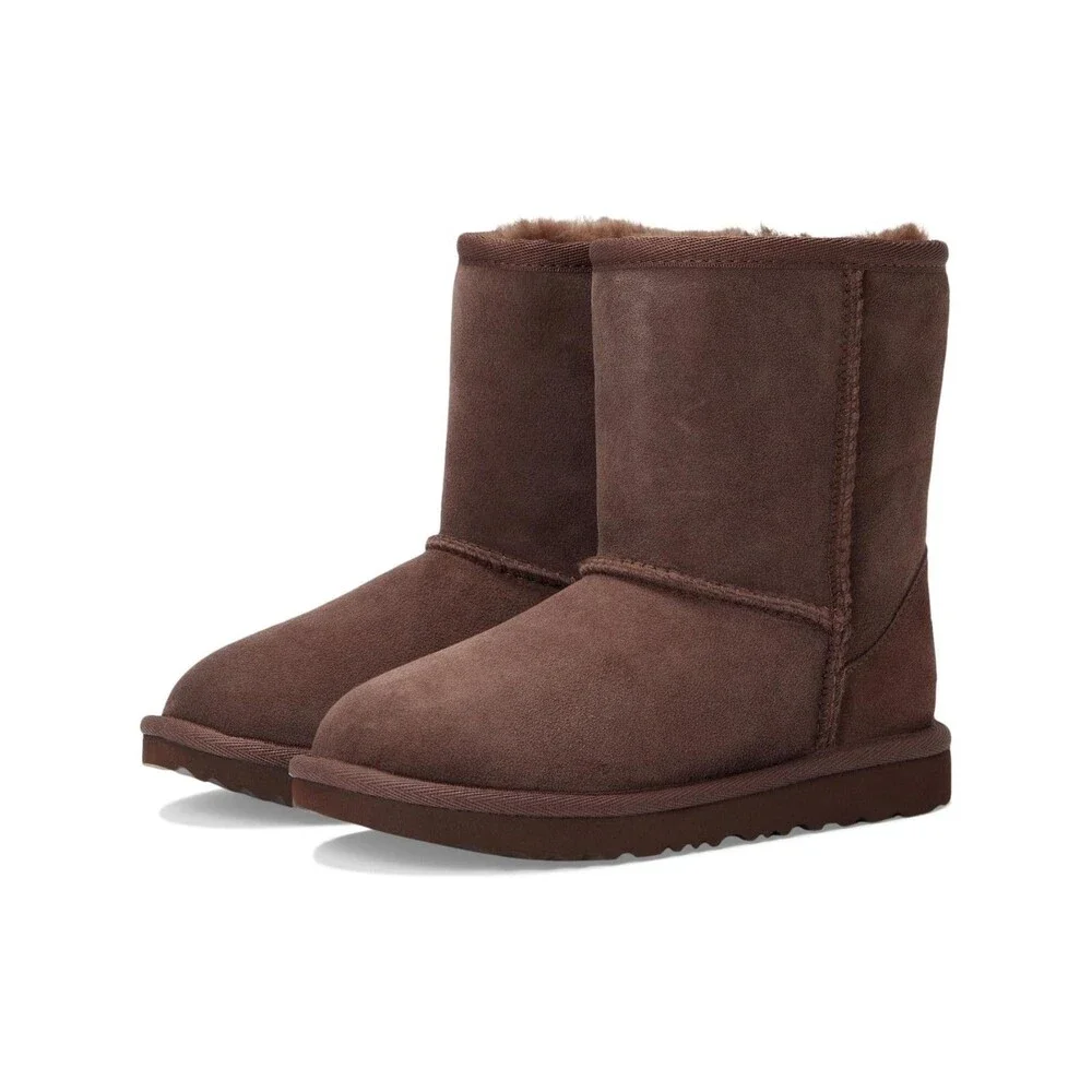 UGG Classic Short Suede Shearling Lined Boots Toddler 9 BCDR BROWN NEW‎